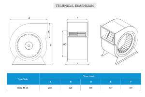 RCES Sık Kanatlı Çift Emişli Hücre İç Fan