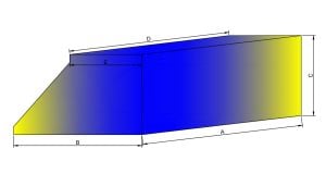 Galvaniz Davlumbaz (A=150 )-(B=110 )-(C=50)-(D=150)-(E =45)