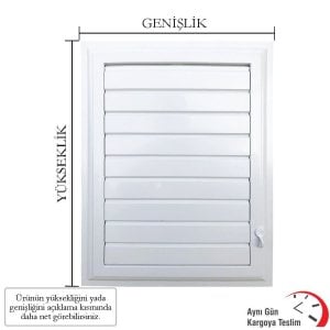 Banyo Wc Panjuru Kanatlı 43 cm - 28 cm