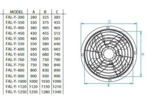FAL-Y Motorized Aluminum Impeller Round Axial Aspirator