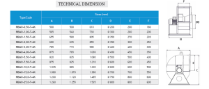RBAO Geriye Eğimli Ve Seyrek Kanatlı Direkt Akuple Tek Emişli Radyal Fanlar