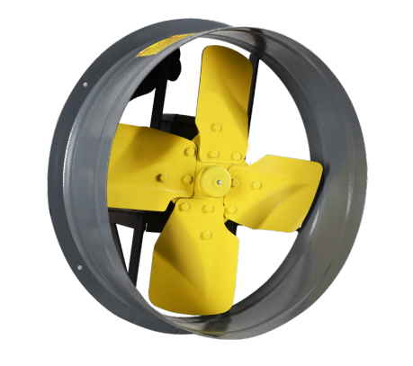AYMP 4-Winged Metal Impeller Direct Driven Motor Circular Case Axial Fan
