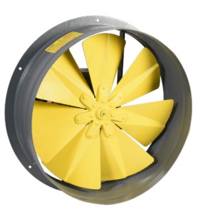 AYYP 7 Kanatlı Metal Pervaneli Direkt Akuple Motorlu Dairesel Kasalı Aksiyal Fan