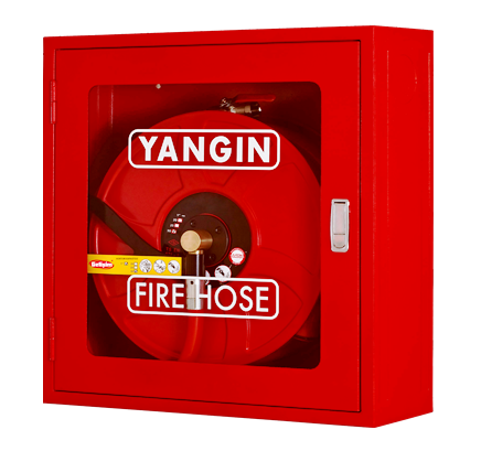 1''-2'' Yangın Dolabı Sıva Üstü (Camlı) MR-004-20 MT HORTUMLU - 2'' VANALI
