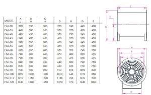 FAK-Harici Motorlu Büyük Kovanlı Yangın Duman Egzoz Ve Basınçlandırma Fanı