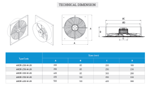 AKDR Dıştan Rotorlu Ve Direkt Akuple Aksiyal Fan