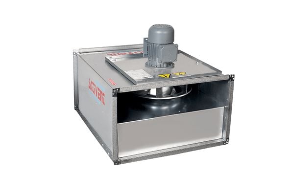 KTDR Geri Eğimli ve Seyrek Kanatlı Direkt Akuple Harici Motorlu Dikdörtgen Kesitli Kanal Fan