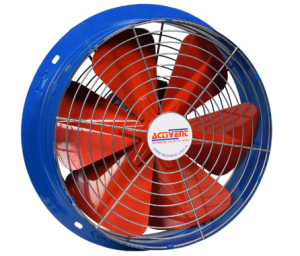 AYST 6 Kanatlı Metal Pervaneli Dairesel Kasalı, Sanayi Tipi Direkt Akuple Motorlu Aksiyal Fan